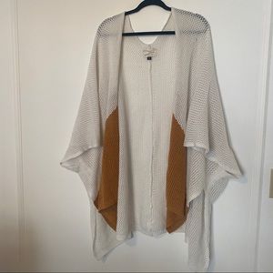 White/Burnt Orange Shrug